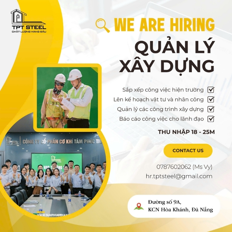 Phương Nam Group tuyển dụng quản lý xây dựng